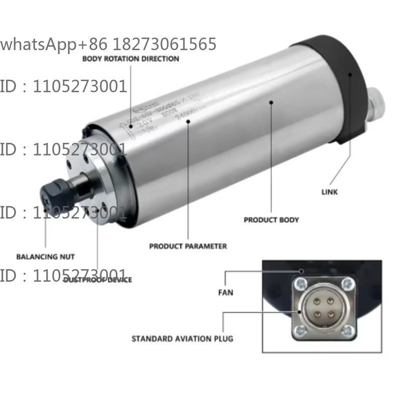 24000RPM Yuvarlak Su Soğutmalı - Cnc Spindle Motor incelemesi ve fiyatı